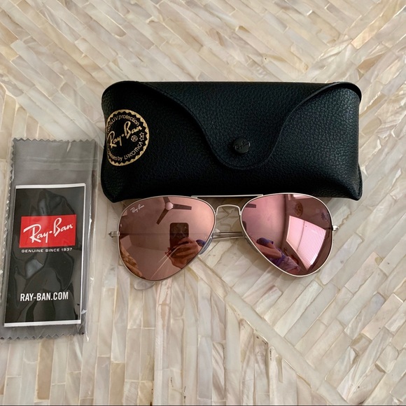 Ray Ban AVIATOR FLASH LENSES silver copper Flash - Picture 6 of 8